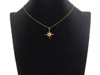 Clear CZ Micro Pave North Star Shaped Pendant/Charm, Star Cubic Zirconia Pendant Charm, 23x25mm,sku#Z824