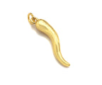 18k Shiny Gold/Silver Italian Horn Charms, Protection Horn Charms, Chilli Shape Pendant, Bracelet Necklace Charms, 5x26mm, sku#L457