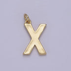 14k Gold Filled Minimalist Font Initial Letters Pendant Charm Wholesale Jewelry Supply A-703-A-715