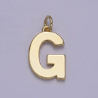 14k Gold Filled Minimalist Font Initial Letters Pendant Charm Wholesale Jewelry Supply A-703-A-715
