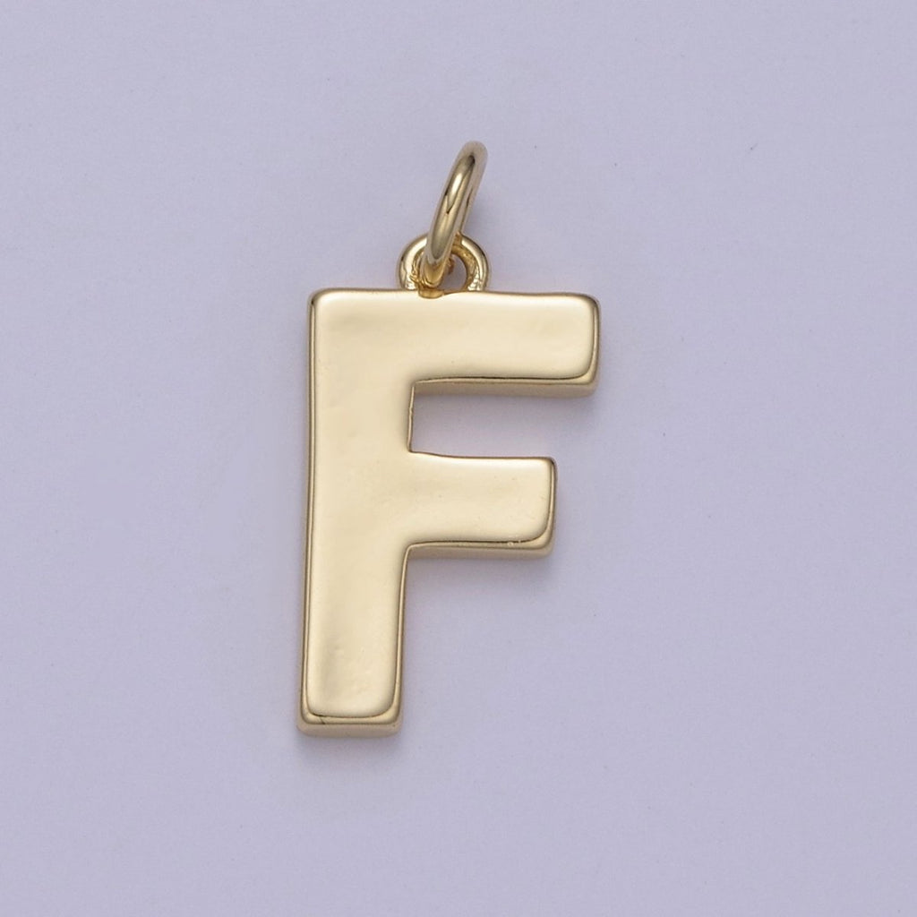 14k Gold Filled Minimalist Font Initial Letters Pendant Charm Wholesale Jewelry Supply A-703-A-715