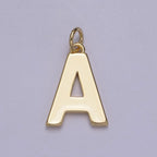 14k Gold Filled Minimalist Font Initial Letters Pendant Charm Wholesale Jewelry Supply A-703-A-715