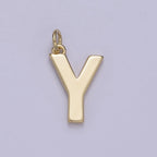 14k Gold Filled Minimalist Font Initial Letters Pendant Charm Wholesale Jewelry Supply A-703-A-715