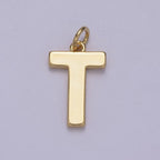 14k Gold Filled Minimalist Font Initial Letters Pendant Charm Wholesale Jewelry Supply A-703-A-715