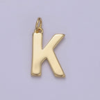 14k Gold Filled Minimalist Font Initial Letters Pendant Charm Wholesale Jewelry Supply A-703-A-715