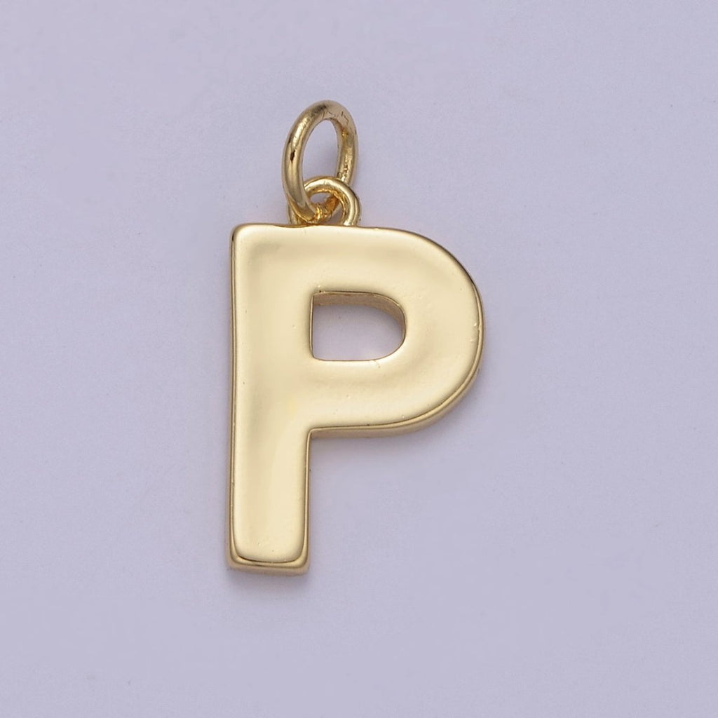 14k Gold Filled Minimalist Font Initial Letters Pendant Charm Wholesale Jewelry Supply A-703-A-715