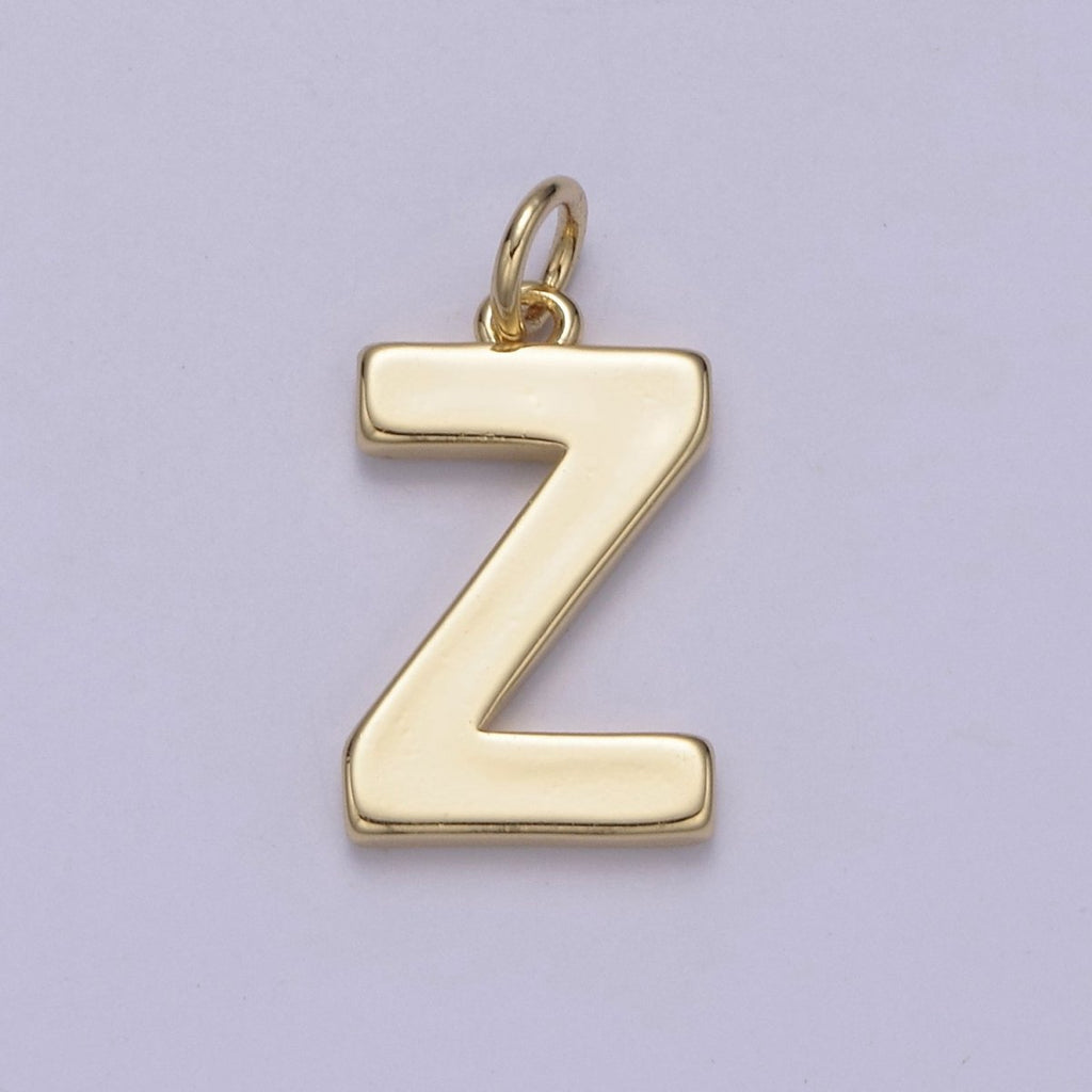 14k Gold Filled Minimalist Font Initial Letters Pendant Charm Wholesale Jewelry Supply A-703-A-715