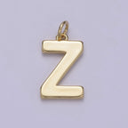 14k Gold Filled Minimalist Font Initial Letters Pendant Charm Wholesale Jewelry Supply A-703-A-715