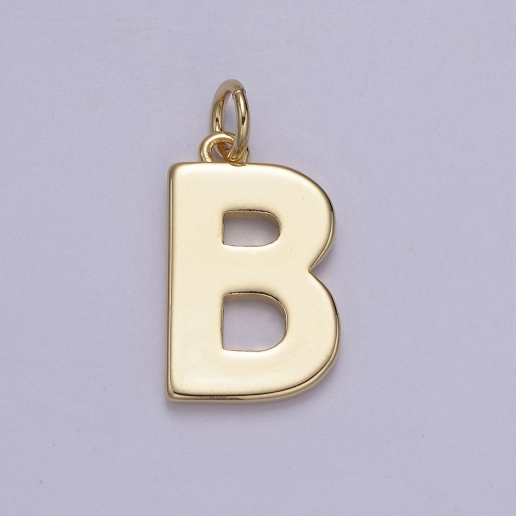 14k Gold Filled Minimalist Font Initial Letters Pendant Charm Wholesale Jewelry Supply A-703-A-715