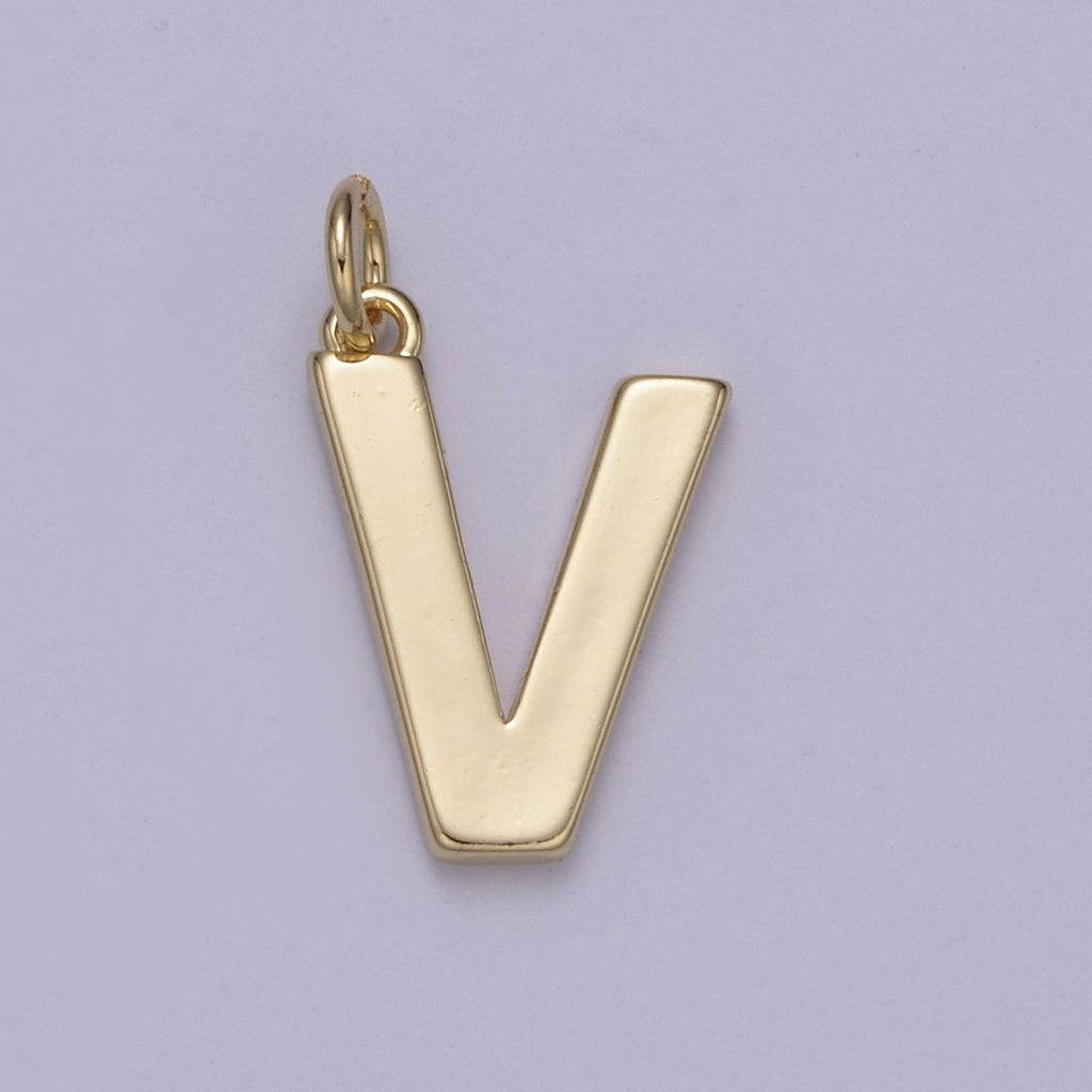 14k Gold Filled Minimalist Font Initial Letters Pendant Charm Wholesale Jewelry Supply A-703-A-715