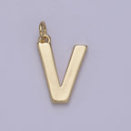 14k Gold Filled Minimalist Font Initial Letters Pendant Charm Wholesale Jewelry Supply A-703-A-715