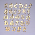 14k Gold Filled Old English Font Initial Letters Pendant Charm Wholesale Jewelry Supplies A677~A689