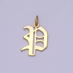 14k Gold Filled Old English Font Initial Letters Pendant Charm Wholesale Jewelry Supplies A677~A689