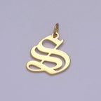 14k Gold Filled Old English Font Initial Letters Pendant Charm Wholesale Jewelry Supplies A677~A689