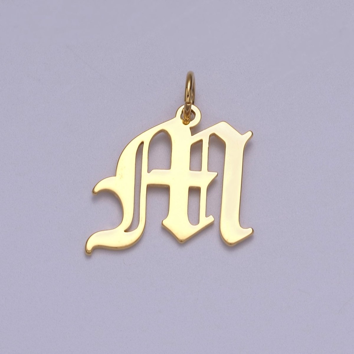 14k Gold Filled Old English Font Initial Letters Pendant Charm Wholesale Jewelry Supplies A677~A689