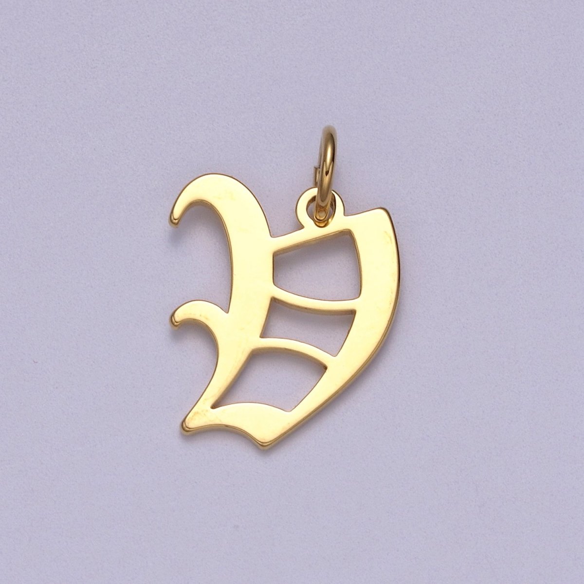 14k Gold Filled Old English Font Initial Letters Pendant Charm Wholesale Jewelry Supplies A677~A689