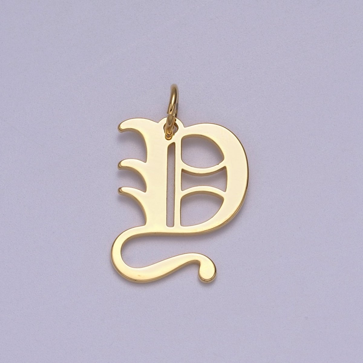14k Gold Filled Old English Font Initial Letters Pendant Charm Wholesale Jewelry Supplies A677~A689