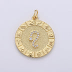 14k Gold Filled Zodiac Charms Micro Pave Constellation Necklace Pendant for Zodiac Necklace Celestial Jewelry Making Supply | A-A1749-A-A1754