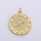 14k Gold Filled Zodiac Charms Micro Pave Constellation Necklace Pendant for Zodiac Necklace Celestial Jewelry Making Supply | A-A1749-A-A1754