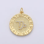 14k Gold Filled Zodiac Charms Micro Pave Constellation Necklace Pendant for Zodiac Necklace Celestial Jewelry Making Supply | A-A1749-A-A1754