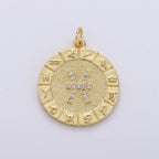 14k Gold Filled Zodiac Charms Micro Pave Constellation Necklace Pendant for Zodiac Necklace Celestial Jewelry Making Supply | A-A1749-A-A1754