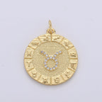 14k Gold Filled Zodiac Charms Micro Pave Constellation Necklace Pendant for Zodiac Necklace Celestial Jewelry Making Supply | A-A1749-A-A1754