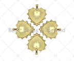 18K Real Gold Plated Heart Pendant/Charm, SKU#LK295