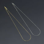 0.8mm Thin Gold Finished Box Chain Necklace, sku#JD07