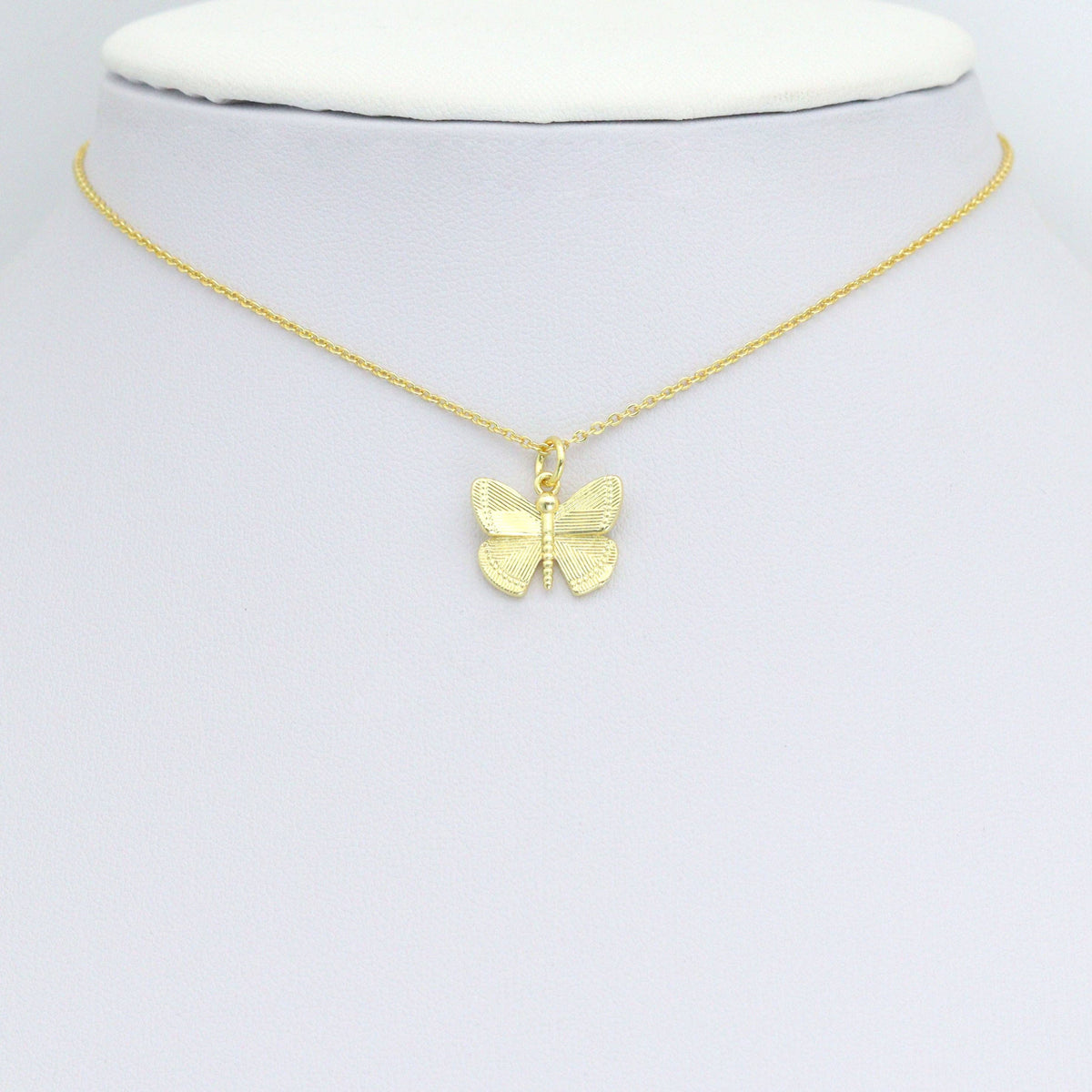 Gold Silver Cute Butterfly Shape Charm Pendant, Sku#A466