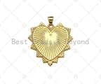 18K Real Gold Plated Heart Pendant/Charm, SKU#LK295