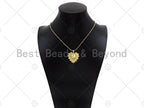 18K Real Gold Plated Heart Pendant/Charm, SKU#LK295