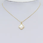 Abalone Mother of Pearl Gold flower Charm Pendant, Sku#Y991