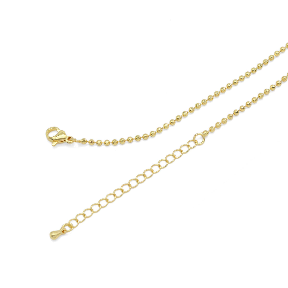 Gold Silver Dainty Ball Chain Necklace, Sku#LX452/FH151