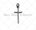 Gold/Silver/Rose Gold/Black Color Cross Charm Pendant, Cross Shaped Charm, 11x24mm, su#Y280