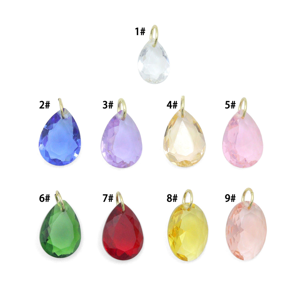 Aurora Drops Collection, Oval Drop Shape Pendant charm, Stone charm, Sku#LX969