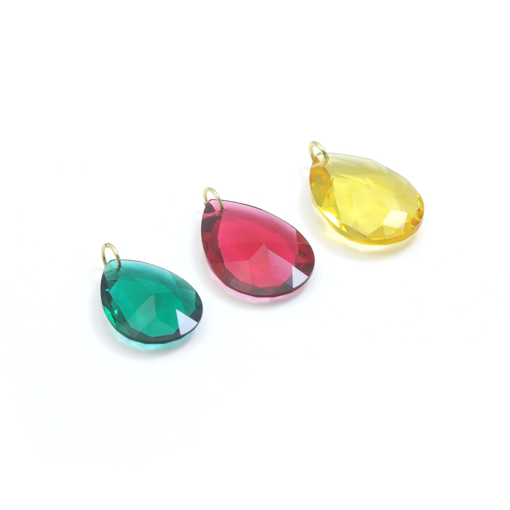 Aurora Teardrop Crystal Collection, Crystal Teardrop Shape Pendant, Stone charm, Sku#LX970