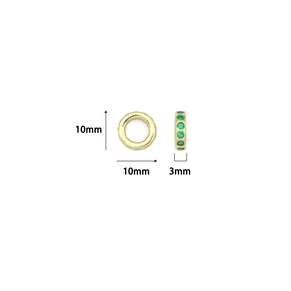 Birthstone Spacer,Spacer for Necklace, birthstone Charm Pendant, Sku#LX977