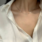 Blade Chain Plain Necklace Snake Bone Chain