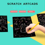 Magic Rainbow Scratch Art Painting Paper Kit | Kids DIY Educational Toy