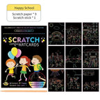 Magic Rainbow Scratch Art Painting Paper Kit | Kids DIY Educational Toy