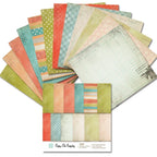 24 Sheets Craft Paper Pads for Scrapbooking and Card Making | Mixed Pattern Background Paper