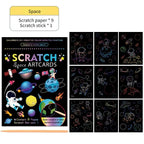 Magic Rainbow Scratch Art Painting Paper Kit | Kids DIY Educational Toy