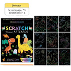 Magic Rainbow Scratch Art Painting Paper Kit | Kids DIY Educational Toy