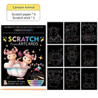 Magic Rainbow Scratch Art Painting Paper Kit | Kids DIY Educational Toy