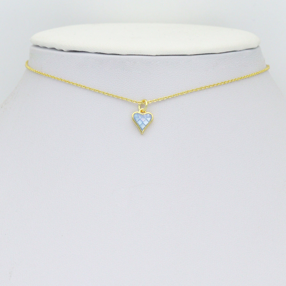 Colorful Gold Pearl Heart Pendant charm, Sku#WL26