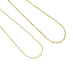 Gold Silver Dainty Ball Chain Necklace, Sku#LX452/FH151