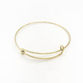 Expanding Bangle Charm Bracelet, Gold-tone Charm Bracelet, Expanding Bracelet, 65mm Expanding Bracelet, 1, 5, 10, 25 Bulk Options