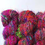 Premium Sari Silk Handspun Yarn – 100% Recycled Sari Silk