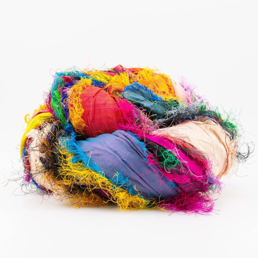 "Nicole's Favorite Ribbon" Recycled Sari Silk "Tibet Jewels"-  Perfect for Crafting, Gift Wrap & More